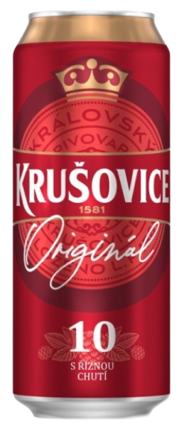 Пиво Krusovice Original 10 светлое фильтрованное 4.2% 0.5л