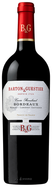 Вино красное Barton Guestier Bordeaux AOC 2017 13% 0.75л