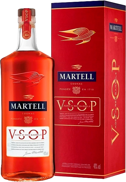 Martell VSOP Aged in Red Barrels  40% 1L коньяк