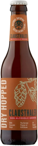 Пиво Clausthaler Dry Hopped светлое нефильтрованное 0% 0.33л