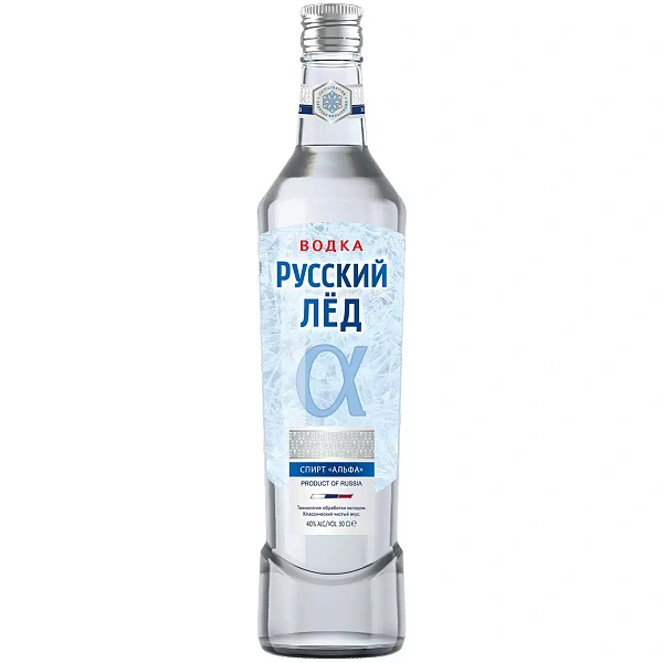 Водка "Русский Лед на спирте "Альфа"  40% 0.5L