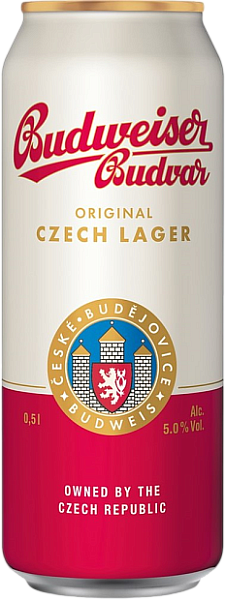 Пиво Budweiser Budvar светлое фильтрованное пастеризованное 5% 0.5л