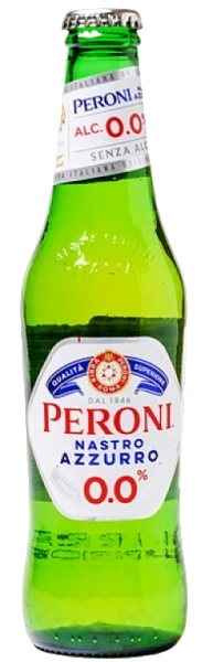 Пиво Peroni Nastro Azzurro светлое фильтрованное 0% 0.33л