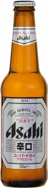 Пиво Asahi Super Dry светлое фильтрованное 5% 0.33 л