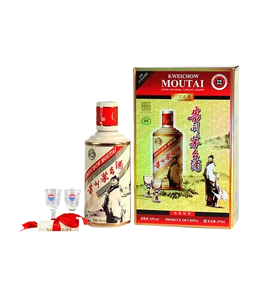 Водка Kweichow Moutai + 2 glasses 53% 0.375 л