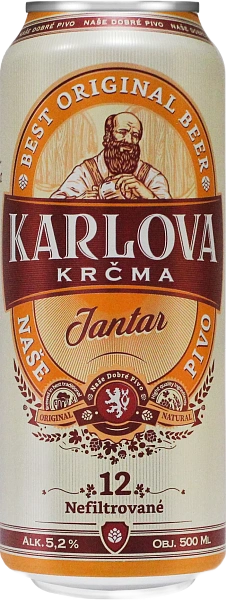 Пиво Karlova Krcma Jantar 0,5л светлое